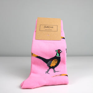 Pink Pheasant Socks
